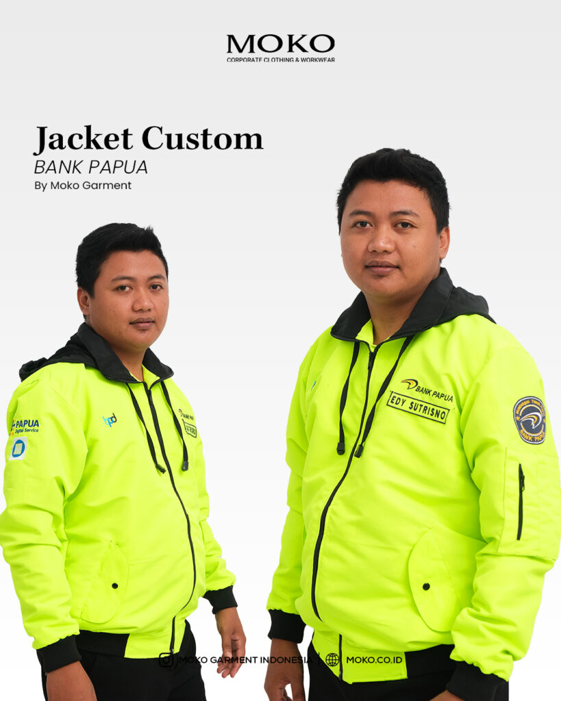 jaket custom lime bank papua