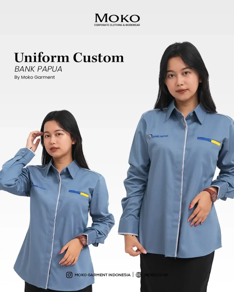 kemeja wanita bank papua