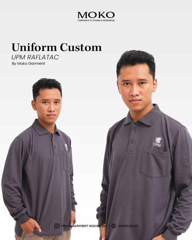 Kaos Polo Lengan Panjang UPM Raflatac Indonesia